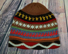 Load image into Gallery viewer, Alpaca Beanie - Waves &amp; Stripes
