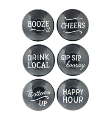 Happy Hour Text Magnet (6 pc. set)