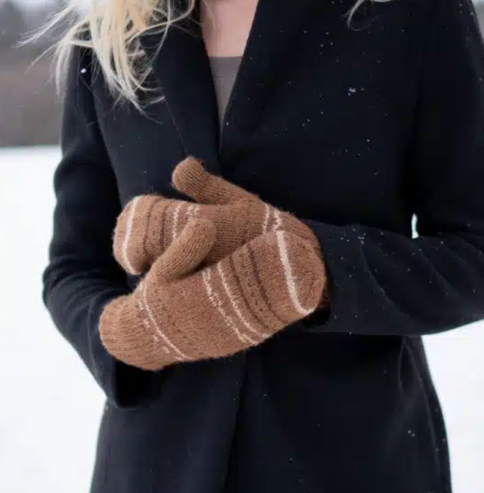 Reversible Alpaca Mittens