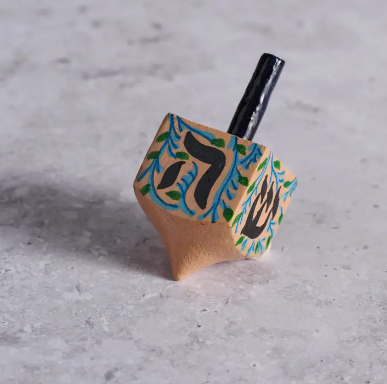 Painted Wood Dreidel