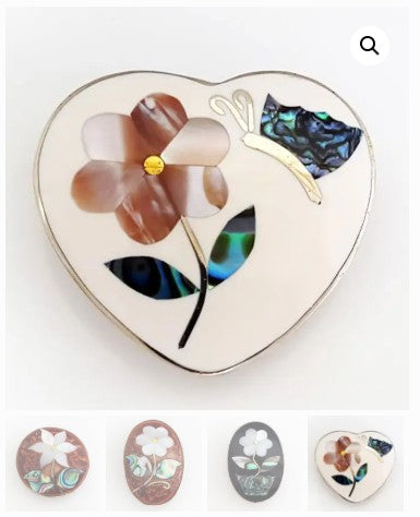 Brooch Inlaid Floral