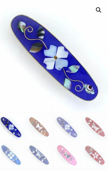 Barrettes Medium Shell inlay