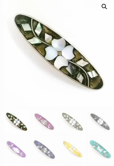 Barrettes Small  Shell inlay