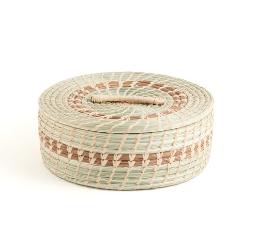 Wild Grass and Pine Tortilla Basket with Lid