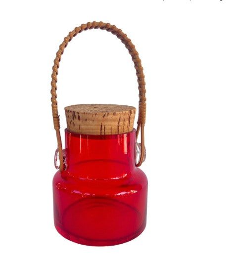 vintage Takahashi red blown glass