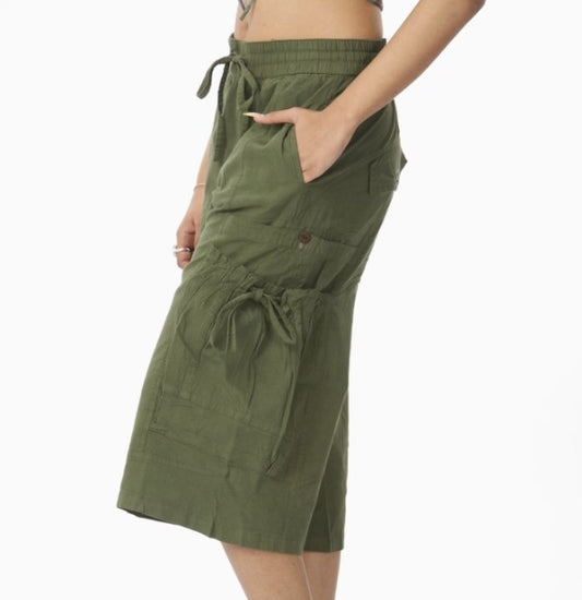 Cotton Pants with Many Pockets
