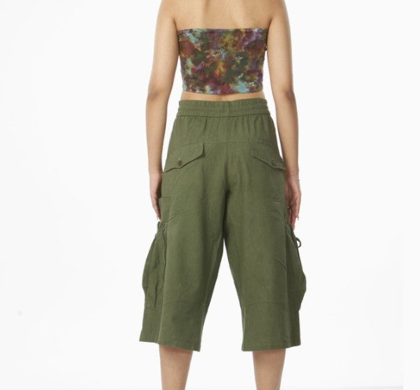 Cotton Cargo Pants with Many Pockets