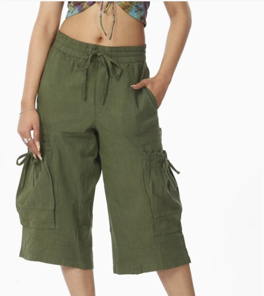 Cotton Pants with Many Pockets