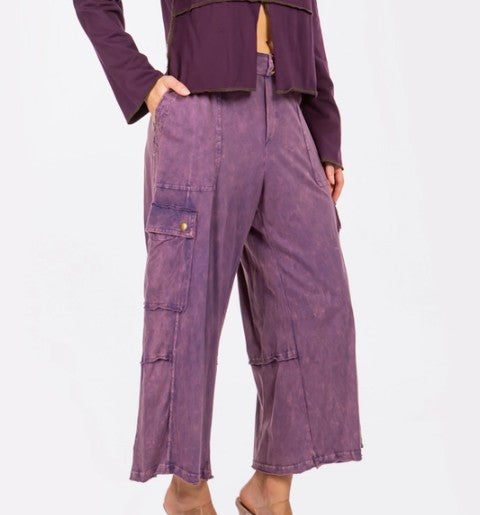 Cotton Pants with Many Pockets