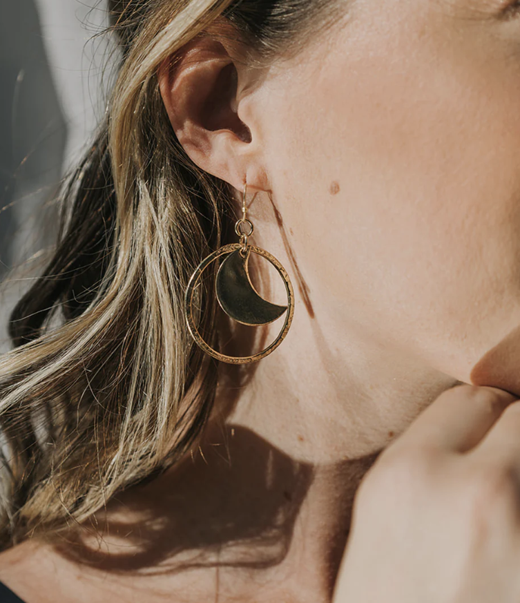 Diya Earrings - Crescent
