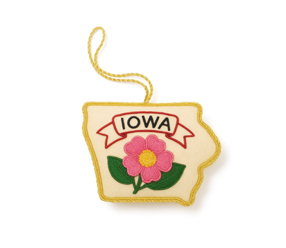 Iowa Fabric Ornament