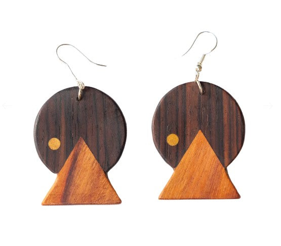 Sunset Wood Earrings