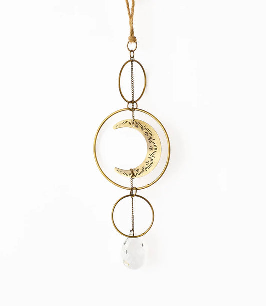 Surya Crescent Moon Brass SunCatcher