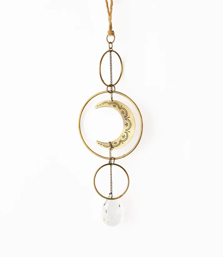 Surya Crescent Moon Brass SunCatcher