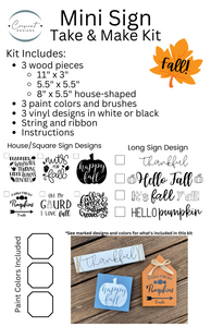 Fall Mini Sign Take and Make Kit