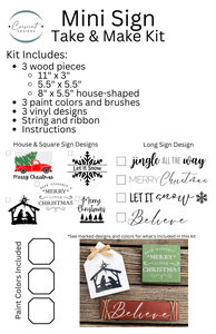 Christmas Mini Sign Take and Make Kit
