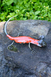Recycled Metal Salamanders Sculpture