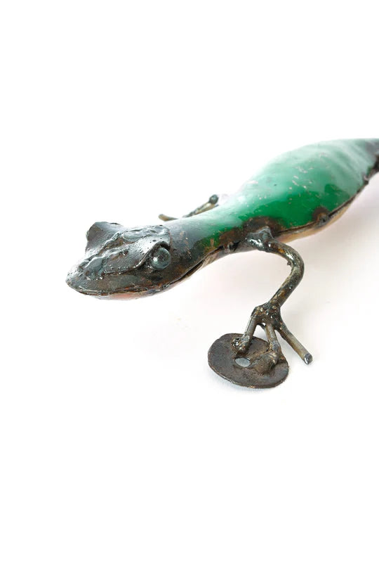 Recycled Metal Salamanders Sculpture