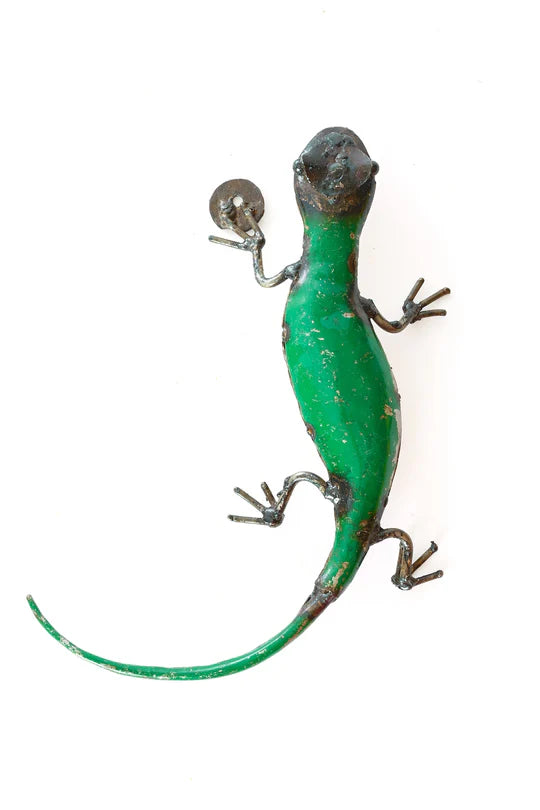 Recycled Metal Salamanders Sculpture