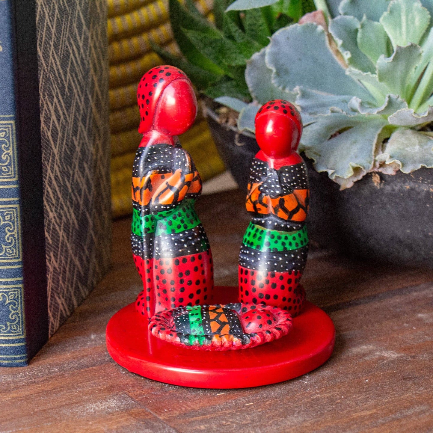 Nativity Soapstone Painted