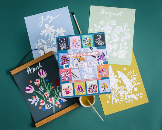 Paint-by-Number Calendar Kit: Calendar Only