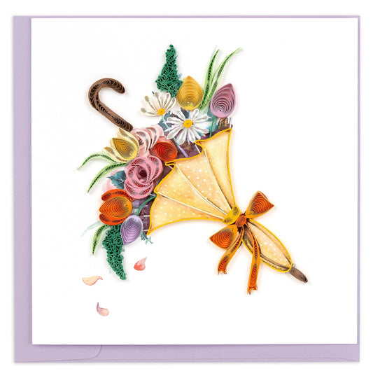 Quilled April Showers Greeting Card
