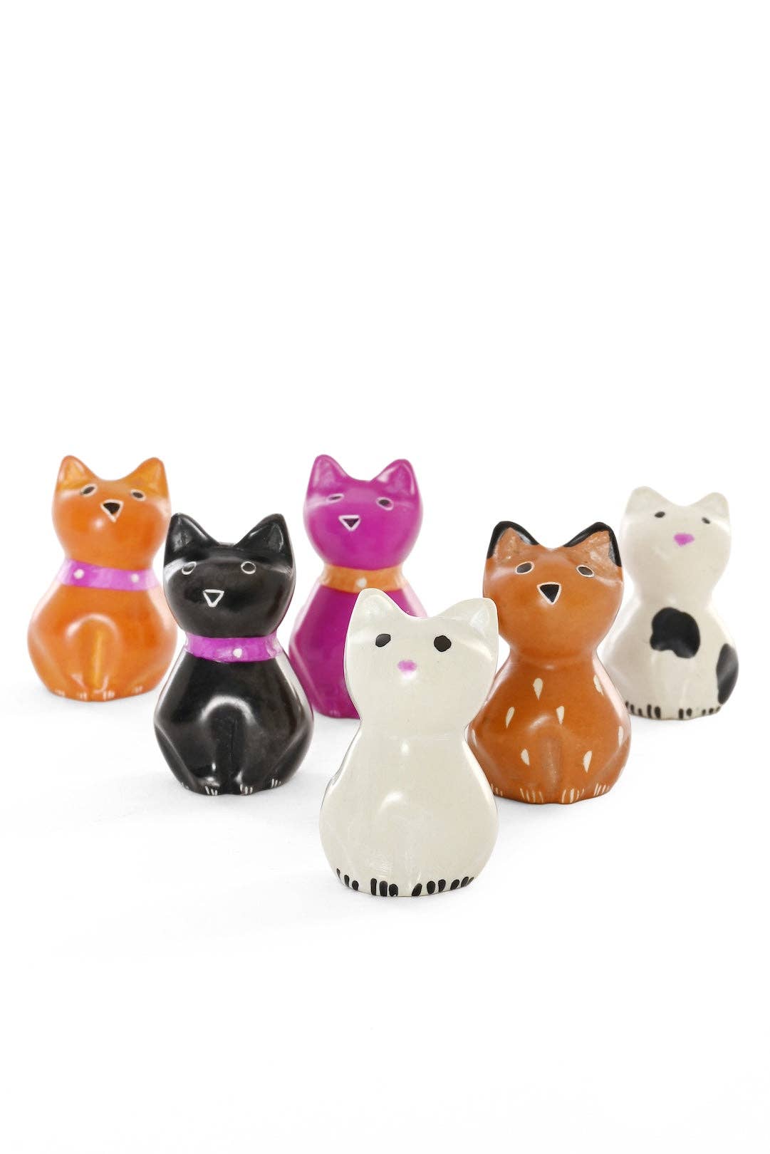 Playful Mini Soapstone Cats