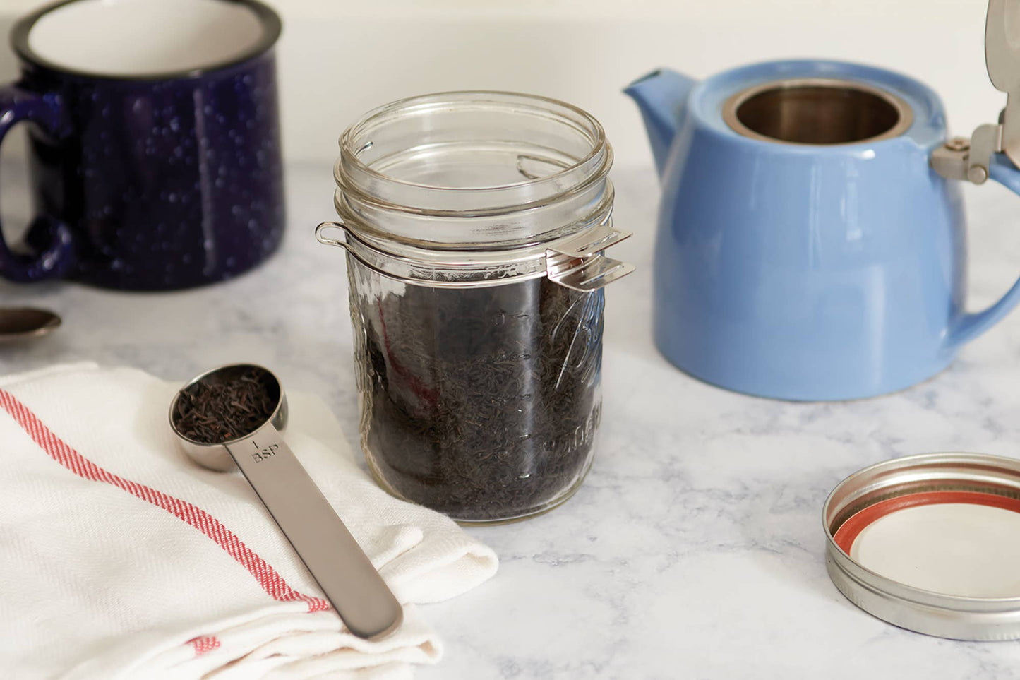 Jarware Coffee Scoop Wide Mouth Mason Jar, Stainless Steel