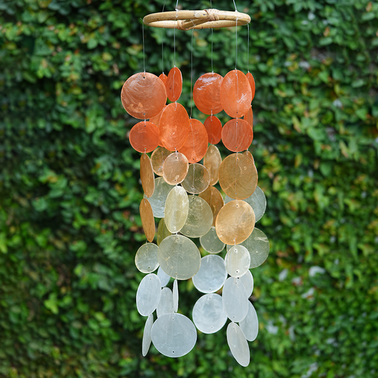 Capiz Chime Small Round | Ombre Spice