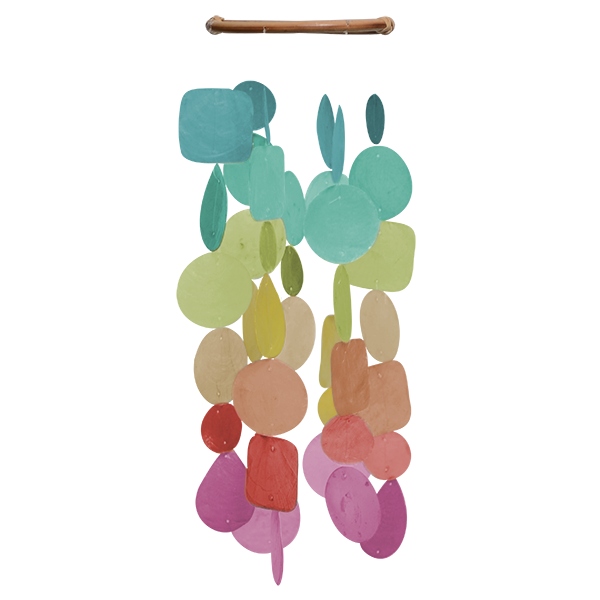 Capiz Chime Small Round | Fiesta