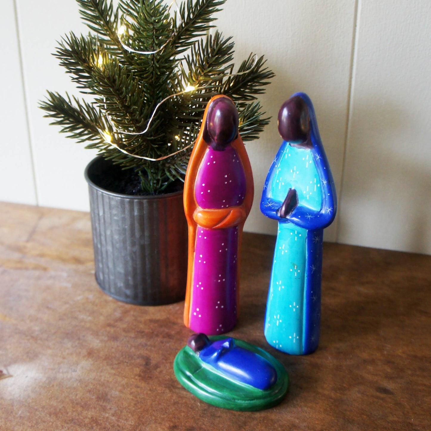 Nativity Colorful 3 Piece 6inch