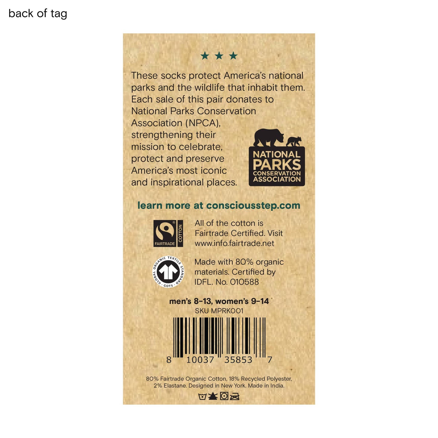 Socks that Protect National Parks (Blue Mountain): Small