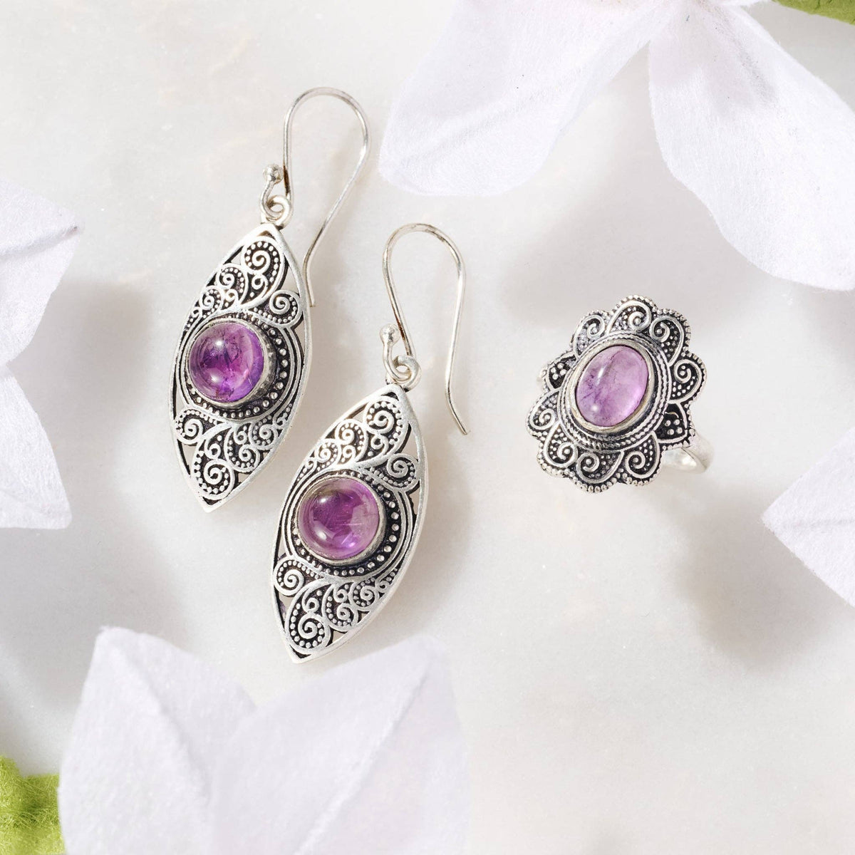 Saroop Amethyst Earrings