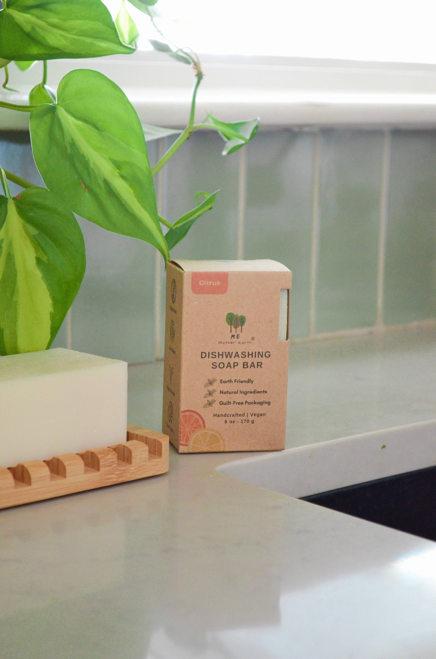 Zero Waste Dishwashing Soap Bars: Unscented