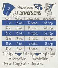 Load image into Gallery viewer, Cooking Measurements Blue
