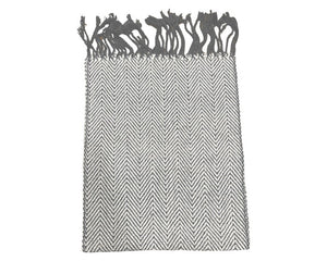 Alpaca Loomed Herring Bone Scarf