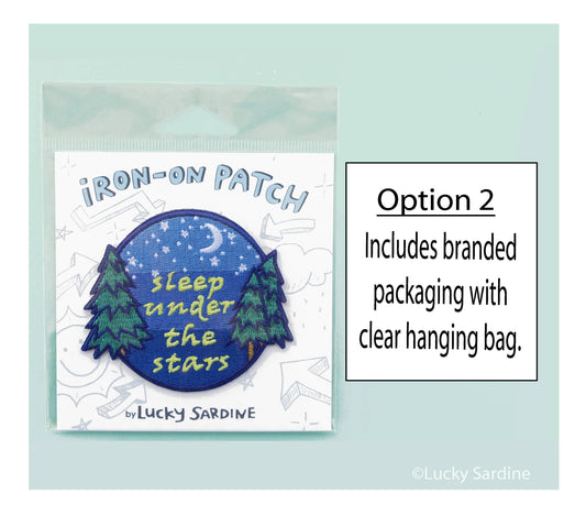 Sleep Under The Stars, Camping Embroidered Iron-On Patch