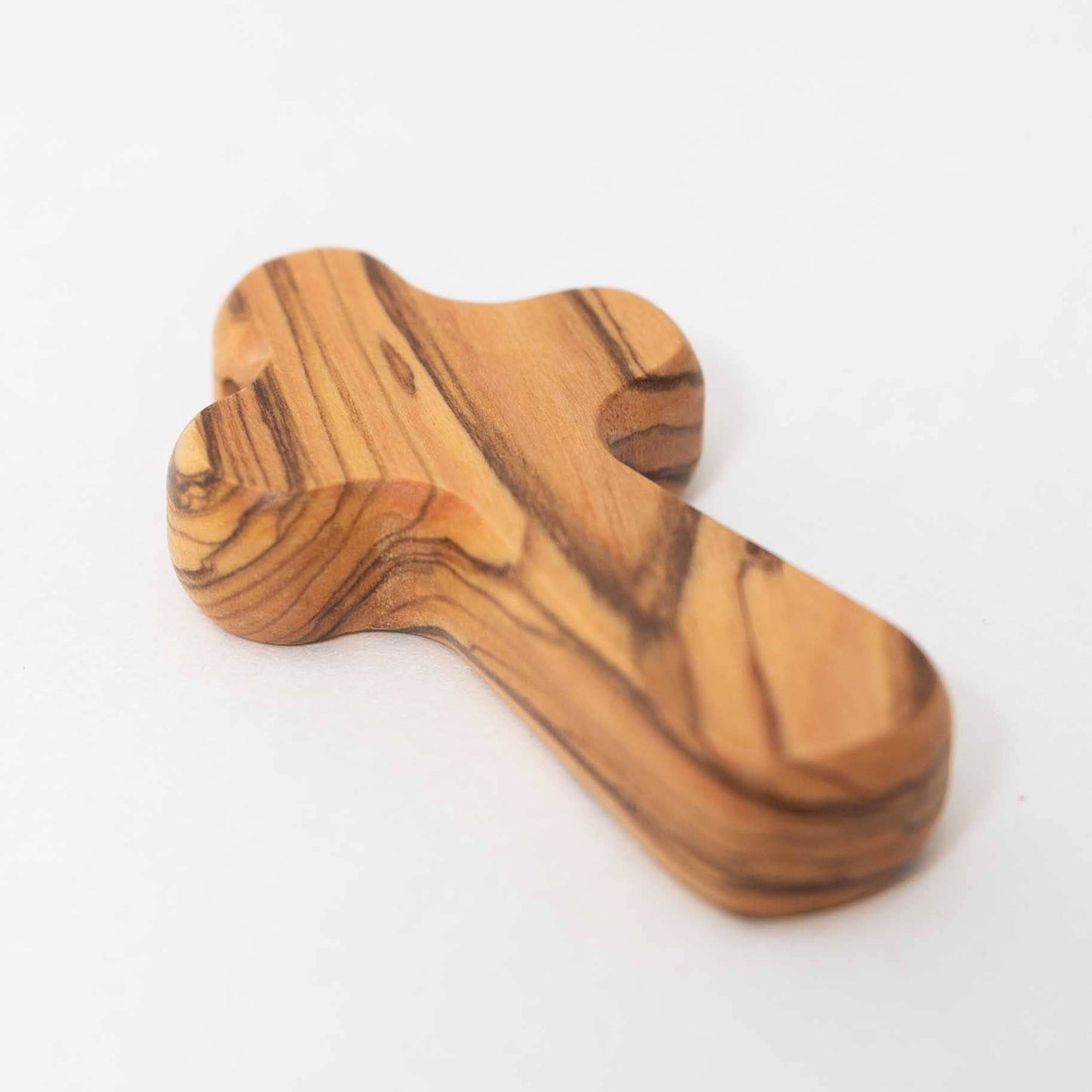 Duea Olive Wood Pocket Prayer Cross *