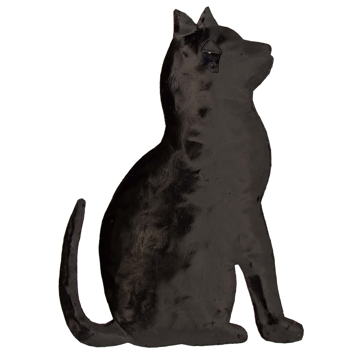 Thoughtful Kitty Painted Haitian Drum Art