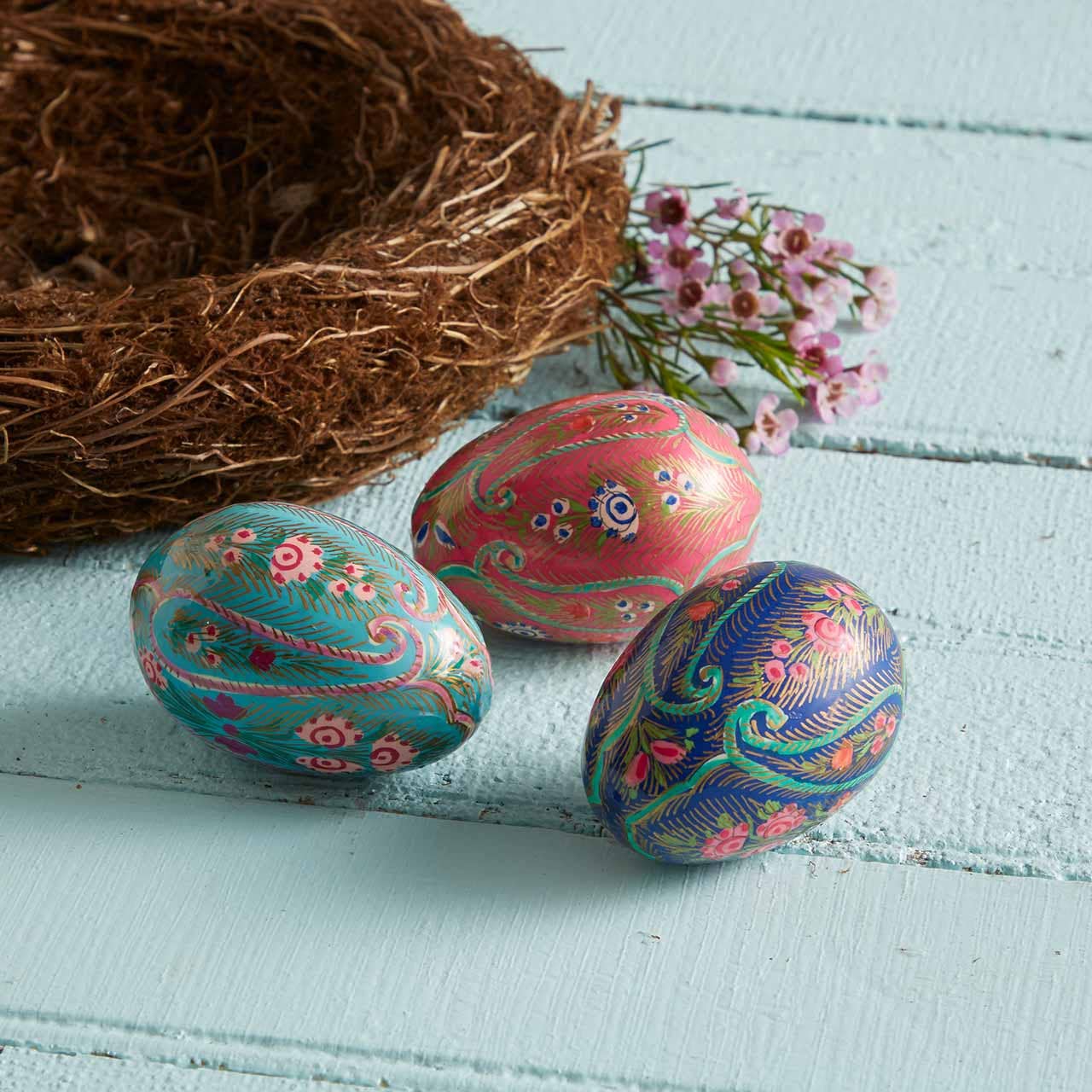 Paizale Kashmiri Easter Eggs - Set of 3