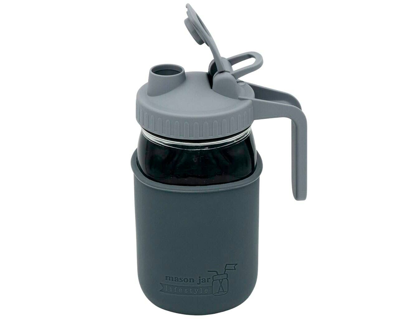 Pour & Store Pitcher Lid w/ Handle for Mason Jars: Deep Blue / Regular mouth