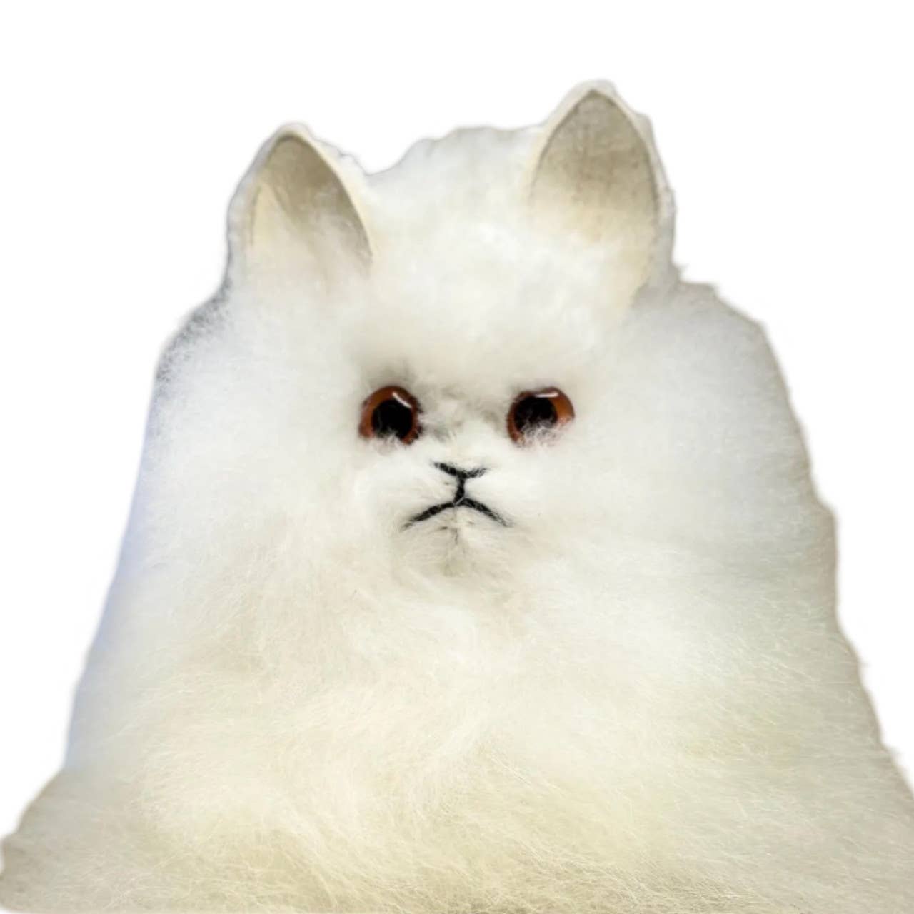 Cat Kitty Baby Alpaca Fur Pet Ultra Soft Mixed Colors 8"