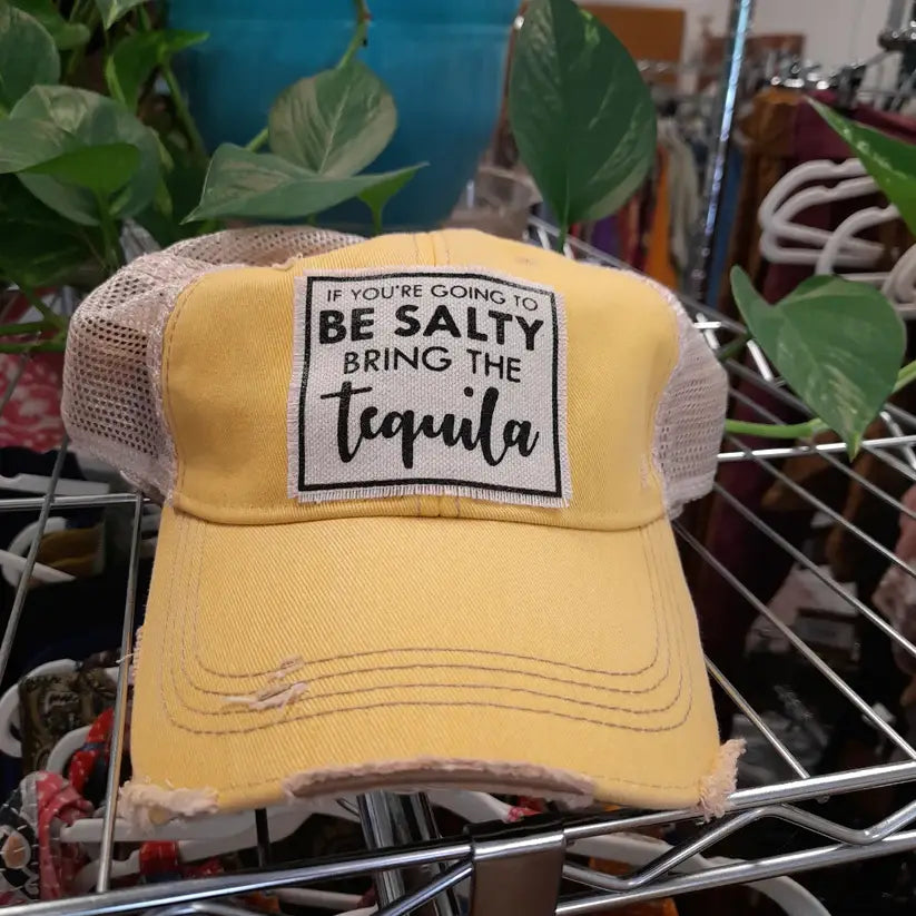 If You're Going To Be Salty Bring.... Distressed Trucker Cap