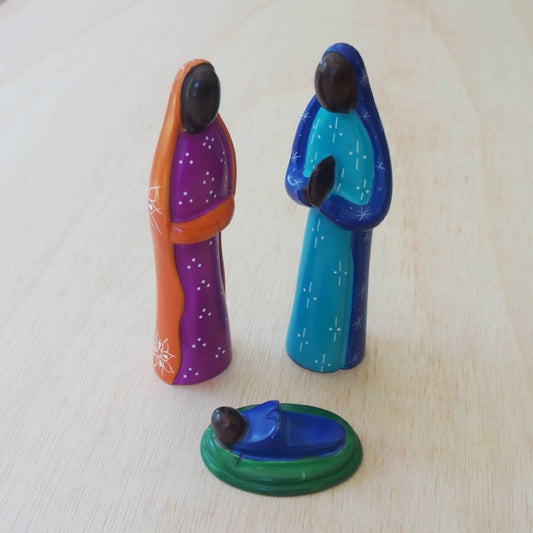Nativity Colorful 3 Piece 6inch