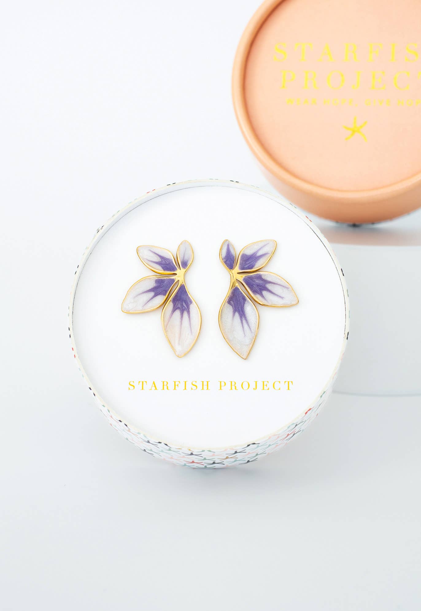 Flourish Lavender Leaf Earrings