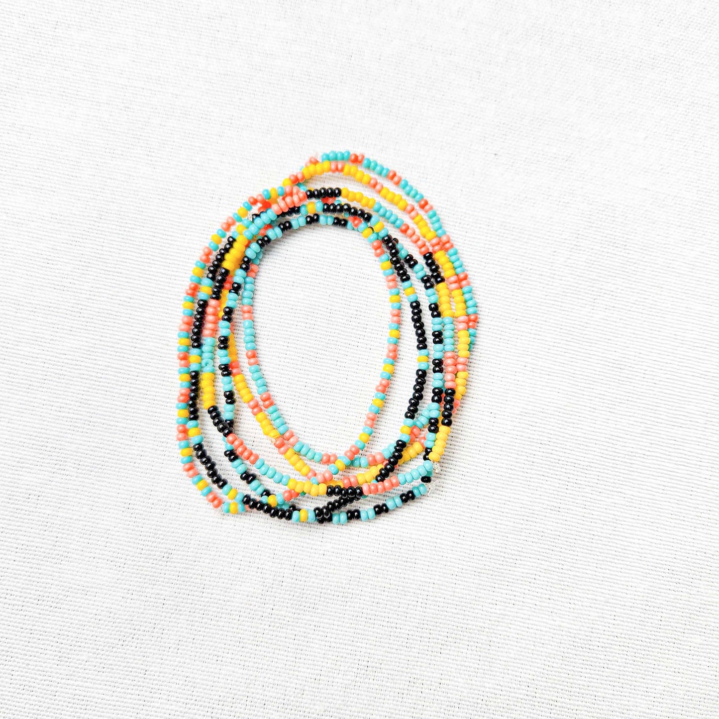 Confetti Seed Bead Bracelets - Set of 6 stands