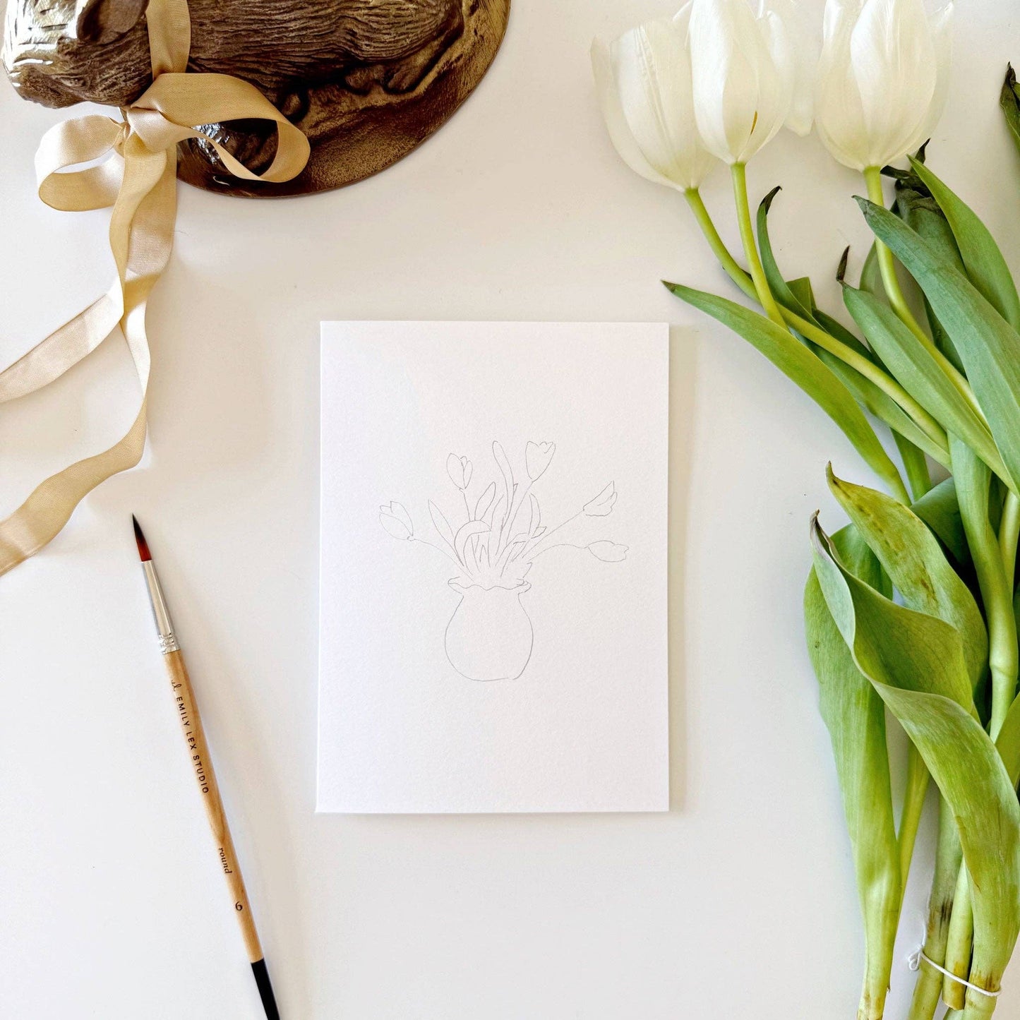 paintable watercolor notecard set Easter