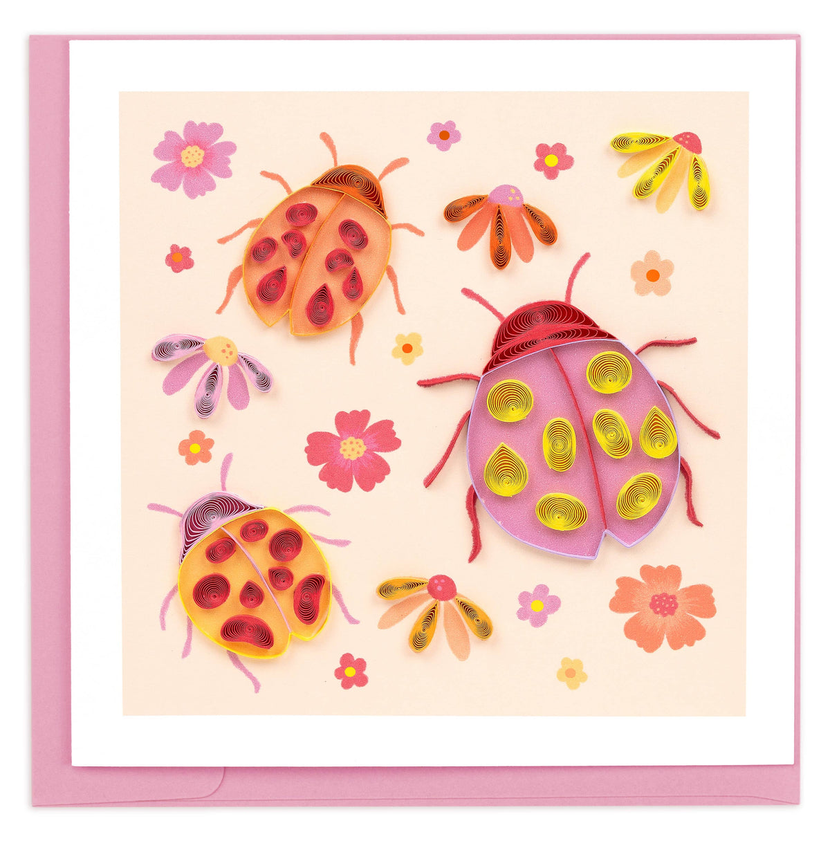 Lady Bugs with Flowers