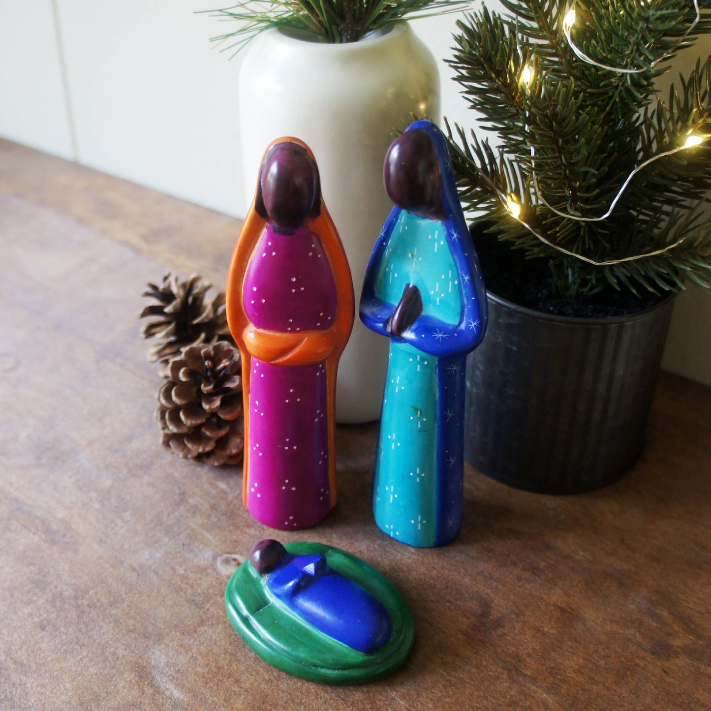 Nativity Colorful 3 Piece 6inch