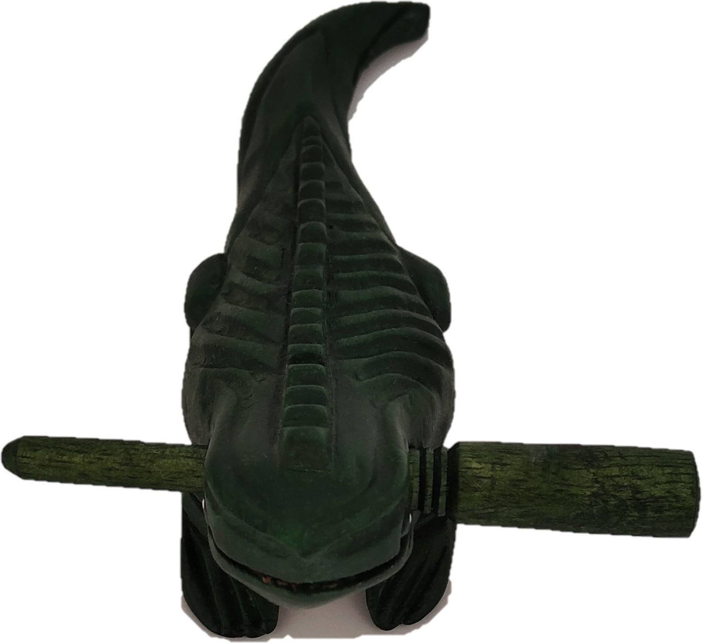 8 inch Green Wooden Iguana Drum
